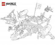 Coloriage moto voiture cool ninjago lego  dessin